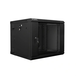 Lanberg kétrészes fali rackszekrény (19", 9U, lapraszerelt, 600 mm mély, 600x600, fekete)