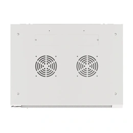 Lanberg rackszekrény (19", 18U, fali, 600x450 mm, lapraszerelt, edzett üveg ajtó, szürke)
