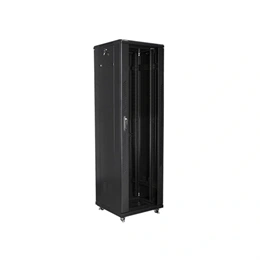 Lanberg rackszekrény (19", 42U, 600x600, lapraszerelt, 520mm mély, fekete)