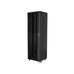 Lanberg rackszekrény (19", 42U, 600x600, lapraszerelt, 520mm mély, fekete)