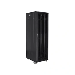 Lanberg rackszekrény (19", 42U, szabadon álló, 600x1000 mm, lapraszerelt, 920 mm mély, fekete)