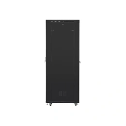 Lanberg rackszekrény (19", 47U, szabadon álló, 800x1000 mm, üvegajtó, lapraszerelt, LCD kijelző, fekete)