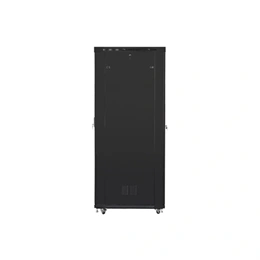 Lanberg rackszekrény (19", szabadon álló, 47U, 800x1200 mm, üvegajtó, lapraszerelt, LCD kijelző, fekete)