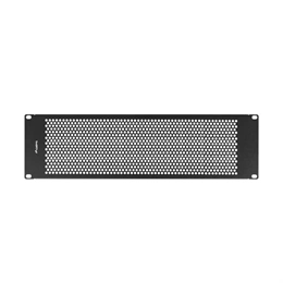 Lanberg rackszekrény takarópanel (19", 3U, perforált, fekete)