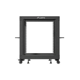 Lanberg szabadon álló rack keret (19", 12U, 600x600-1100mm mély, állítható mélység, fekete)