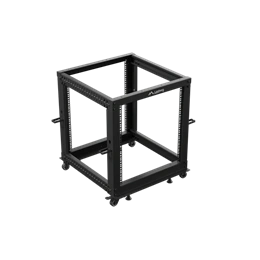 Lanberg szabadon álló rack keret (19", 12U, 600x600-1100mm mély, állítható mélység, fekete)