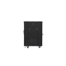 Lanberg szabadon álló rackszekrény (19", 15U, lapraszerelt, 600x600 mm, 520 mm mély, fekete)