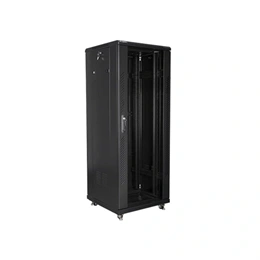 Lanberg szabadon álló rackszekrény (19", 32U, 600x600, lapraszerelt, 520mm mély, fekete)