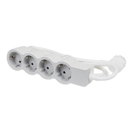 Legrand Elosztósor Standard 4x2P+F túlfeszültségvédő elosztó (4 aljzat, 3 m, fehér-szürke)