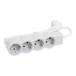 Legrand Elosztósor Standard 4x2P+F túlfeszültségvédő elosztó (4 aljzat, 3 m, fehér-szürke)