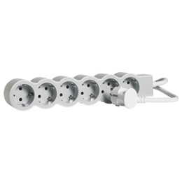 Legrand Elosztósor Standard 6x2P+F túlfeszültségvédő elosztó (6 aljzat, 5 m, fehér-szürke)