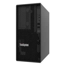 Lenovo ThinkSystem ST45 v3 torony (12 mag, AMD EPYC 4446P 3,7 GHz, 32GB DDR5 5600MHz, 2x960GB SSD, szoftveres RAID, 500W