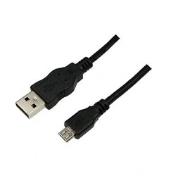 LogiLink USB-kábel (USB-A 2.0 - micro USB-B 2.0, M/M, 1 m, fekete)