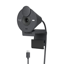 Logitech Brio 300 webkamera (1080p, USB-C, mikrofon, grafitszürke)