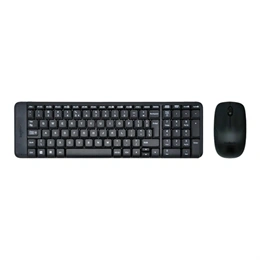 Logitech MK220 vezeték nélküli billentyűzet és egér szett (USB vevő, gravírozott magyar kiosztás, fekete)