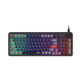 MSI Forge GK110 billentyűzet (HU, membrán, USB 2.0, RGB világítás, 97/98 billentyű, hangerő görgő, 3 állítható szög)