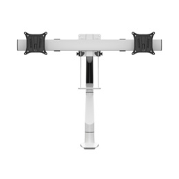 MULTIBRACKETS asztali konzol (2 képernyős, 15-28", VESA 75x75/100x100, fehér, gázrugós)