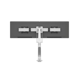 MULTIBRACKETS asztali konzol (2 képernyős, 15-28", VESA 75x75/100x100, fehér, gázrugós)