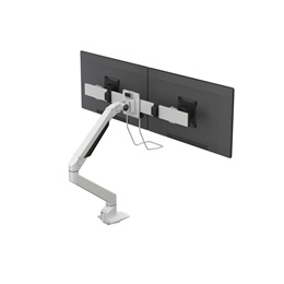 MULTIBRACKETS asztali konzol (2 képernyős, 15-28", VESA 75x75/100x100, fehér, gázrugós)