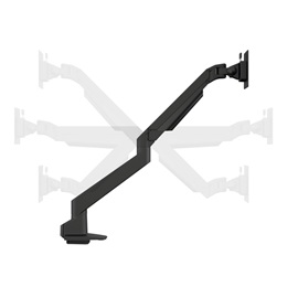 MULTIBRACKETS asztali konzol (2 képernyős, 15-28", VESA 75x75/100x100, fehér, gázrugós)