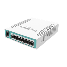 MikroTik CRS106-1C-5S switch/router (asztali, 1x 1 Gbps combo, 5x 1 Gbps SFP, 128 MB RAM, 16 MB flash, RouterOS L5)