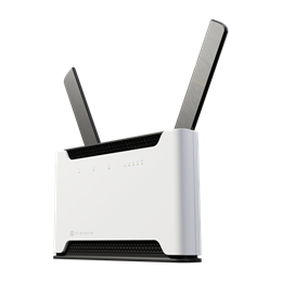 MikroTik Chateau LTE18 router (LTE, Wi-Fi 6, 2,4 GHz és 5 GHz, 4x1000 Mbps LAN + 1x2500 Mbps, 1 GB RAM, 128 MB NAND)