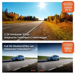 Mio MiVue 803W Pro menetrögzítő kamera (2,7" kijelző, 2,5K/60 fps, 4 MP szenzor, 140° látószög, Wi-Fi, GPS, SuperCap, pa