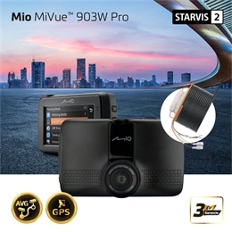 Mio MiVue 903W Pro menetrögzítő kamera (2,5K 1440p 60 fps, Sony STARVIS 2, 2,7" kijelző, Wi-Fi, GPS, SuperCap, parkolásm