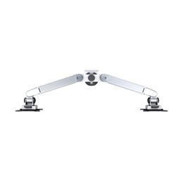 Multibrackets 2 karos asztali gázrugós konzol (15-32", VESA 75x75/100x100, max. 10 kg, ezüst)