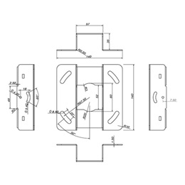 Multibrackets M Universal mennyezeti projektor tartó konzol (900-1600 mm, finetune, max. 10 kg, fehér)