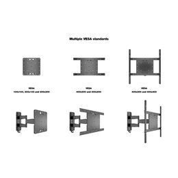 Multibrackets M VESA Flexarm Tilt & Turn III fali konzol (32-50", max. VESA 400x400 mm, 25 kg, fekete)