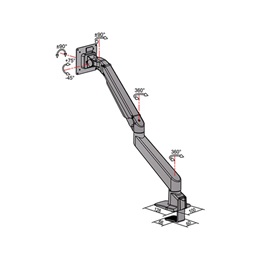 Multibrackets M gázrugós egykaros asztali konzol (15-34", VESA 75x75/100x100, max. 10 kg, fekete)