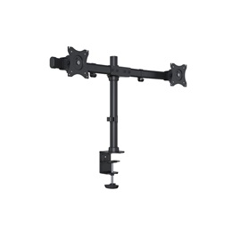 Multibrackets asztali konzol (2 képernyős, 15-27", VESA 75x75/100x100 mm, 8 kg/monitor, dönthető, forgatható, fekete)