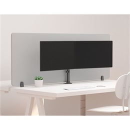 Multibrackets asztali konzol (2 képernyős, 15-27", VESA 75x75/100x100 mm, 8 kg/monitor, dönthető, forgatható, fekete)
