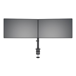 Multibrackets asztali konzol (2 képernyős, 15-27", VESA 75x75/100x100 mm, 8 kg/monitor, dönthető, forgatható, fekete)