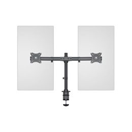 Multibrackets asztali konzol (2 képernyős, 15-27", VESA 75x75/100x100 mm, 8 kg/monitor, dönthető, forgatható, fekete)
