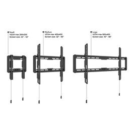 Multibrackets fix falitartó (32-65", max. VESA 400x400 mm, 50 kg, fekete)