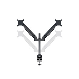 Multibrackets gázrugós 2 karos asztali monitor konzol (15-32", VESA 75x75/100x100, max. 10 kg, fekete)
