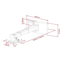 Multibrackets projektor konzol M Projector Mount Short Throw Deluxe (600-1300 mm, max. 25 kg, fehér)