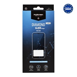 MyScreen Diamond Glass Lite Edge képernyővédő üveg (2.5D, teljes ragasztás, 0.33mm, 9H, fekete)