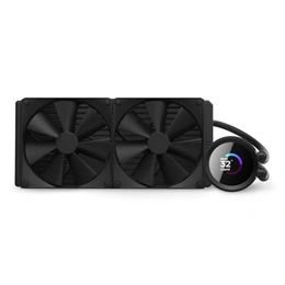 NZXT Kraken 280 vízhűtés (2x140 mm, 500-1500 rpm, PWM, 19,4-32,1 dBA, LCD pumpa, fekete)