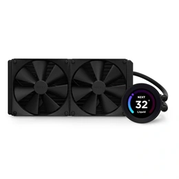 NZXT Kraken Elite 280 vízhűtés (140 mm x2, 500-1800 RPM, PWM, 2,36" LCD, fekete)