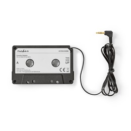 Nedis ACON2200BK autórádió kazetta-adapter (3,5 mm jack, 1 m kábel, ABS, MP3, fekete)