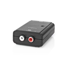 Nedis ACON2508BK analóg-digitális audio konverter (2x RCA bemenet, koax (S/PDIF) és Toslink kimenet, USB tápellátás, fek