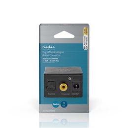 Nedis ACON2510BK digitális-analóg konverter (HDMI eARC átalakítás, 2× RCA kimenet, 3,5 mm analóg kimenet, digitális koax