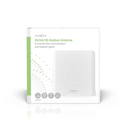 Nedis ANOR5G20WT beltéri és kültéri antenna (3G/4G/5G, 698–5000 MHz, 6 dB nyereség, SMA férfi, fehér)