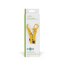 Nedis CSGG49520YE kábel-blankoló fogó (RG59, RG6, RG7, RG11, ABS, acél, 75x24x125 mm, fekete, sárga)