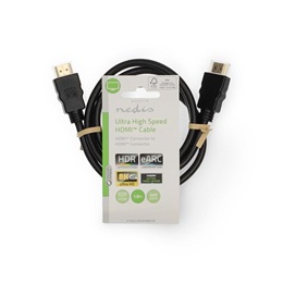 Nedis CVGL35000BK10 ultra HDMI 2.1 kábel 1 m (48 Gbps, 8K@60Hz, fekete)