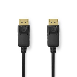 Nedis DisplayPort 1.4 kábel (DisplayPort dugó / DisplayPort dugó, 8K@60Hz, 2 m, fekete)