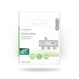 Nedis F elosztó (1 bemenet, 3 kimenet, 5-2400 MHz, 75 Ohm, 10,5 dB, F-csatlakozó, beltéri, ezüst)
